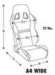 Corbeau A4 Sport Seat Wide Dimensions (SOLD IN PAIRS)